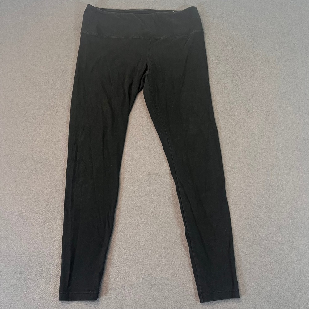 Victoria's Secret PINK Womens XL Mid Waist Leggings Black Classic Waist Logo 24L